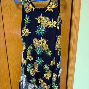 Tropical Pineapple Print Dress